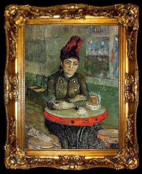 framed  Vincent Van Gogh Agostina Segatori Sitting in the Cafe du Tamourin, ta009-2